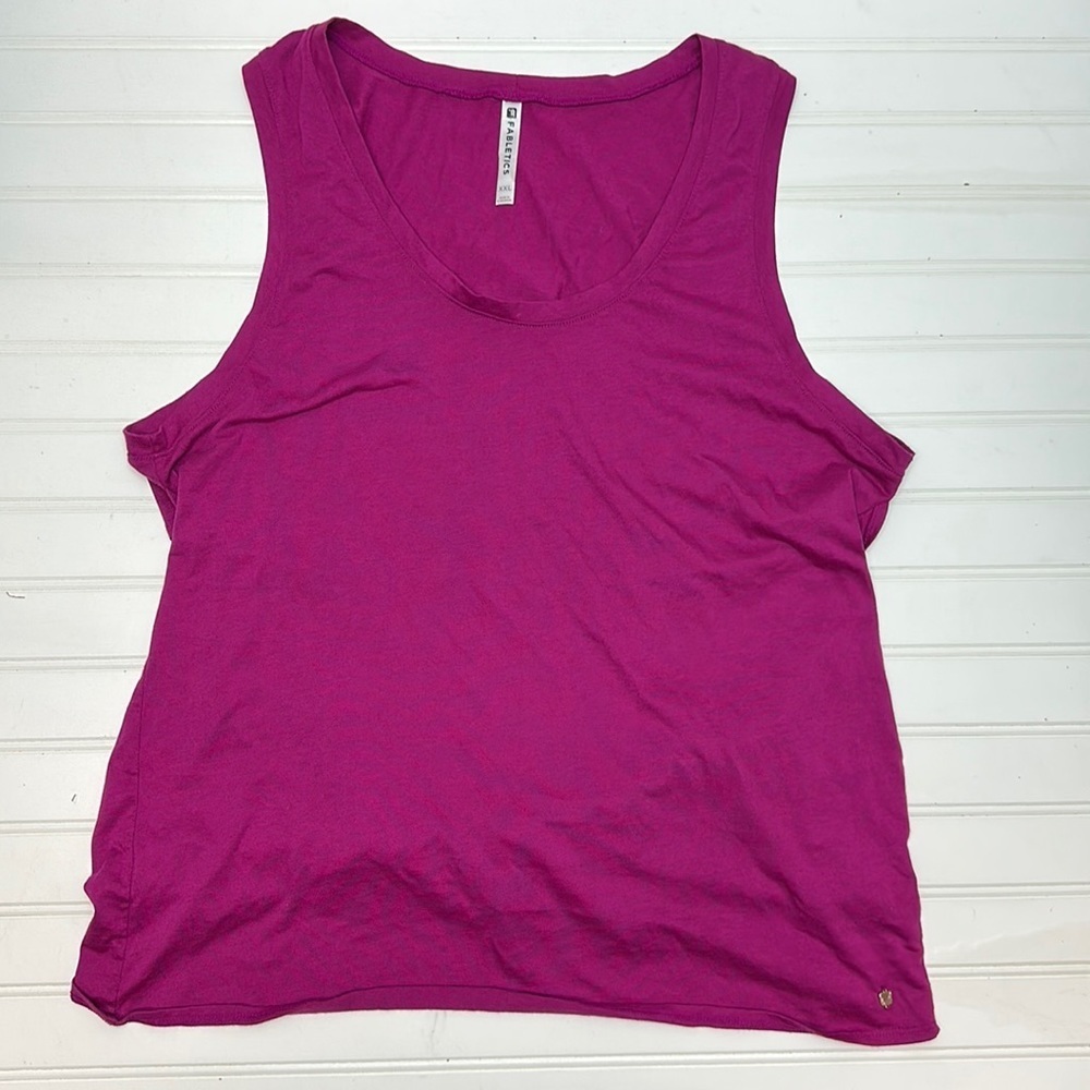 Fabletics tie back purple tank XXL EUC
